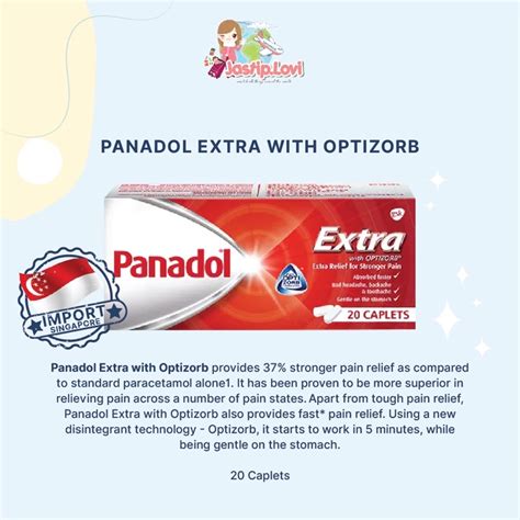 Jual Panadol Singapore Extra With Optizorb Isi Tabs Shopee Indonesia