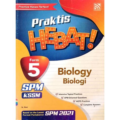 Praktis Hebat Spm Biology Form Kssm Dwibahasa Shopee Malaysia