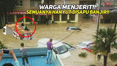 NGERI Detik² Banjir Bandang Bak Tsunami Sapu Wilayah Lahat Sumsel