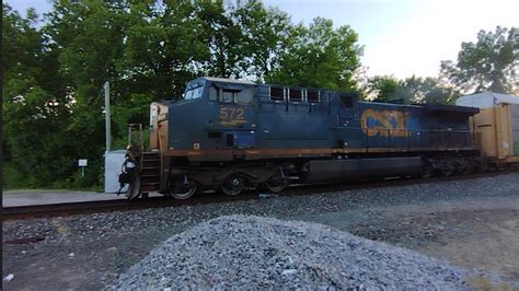 CSX 572 Leads CSX Autorack Train W DPU East At Hamilton OH YouTube