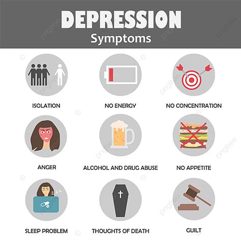 Depression Symptoms Vector Hd PNG Images, Depression Symptoms ...