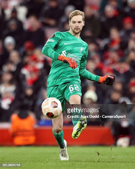 Liverpools Caoimhin Kelleher In Action During The Europa League