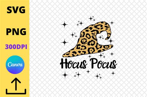 Hocus Pocus Leopard Skin Witch Hat Graphic By T Mea Herczeg Creative