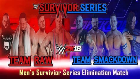 Wwe 2k18 Predicts Wwe Survivor Series 2017 Team Raw Vs Team Smackdown Live Youtube