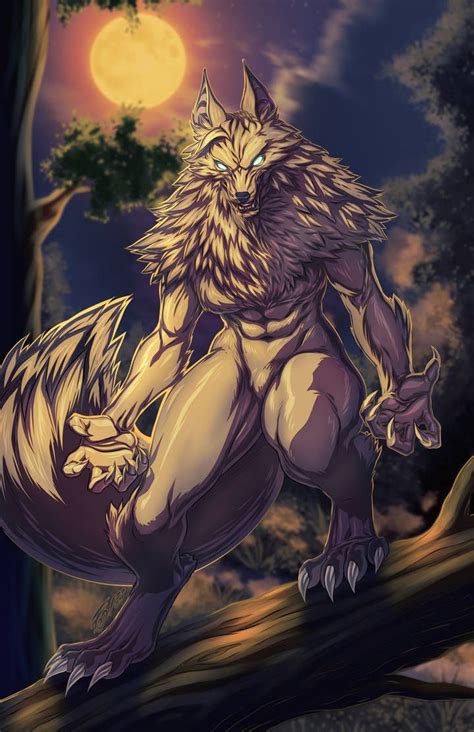 Blonde Wolf By FooRay On DeviantArt Werewolf Art Female Werewolves