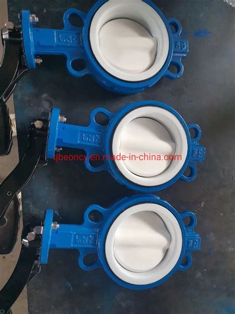 DN500 DN600 PTFE Seat Cast Iron Stainless Steel Wafer Butterfly Valve