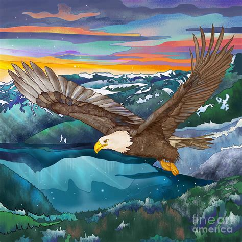 On Eagle Wings Painting by Nehemiah Art - Fine Art America