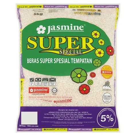 BERAS JASMINE 5% SUPER GREEN ( 5KG ) – eBorong.com.my