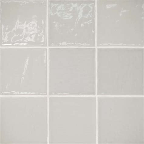 Bedrosians Marin Pearl White 4 X 4 Ceramic Wall Tile