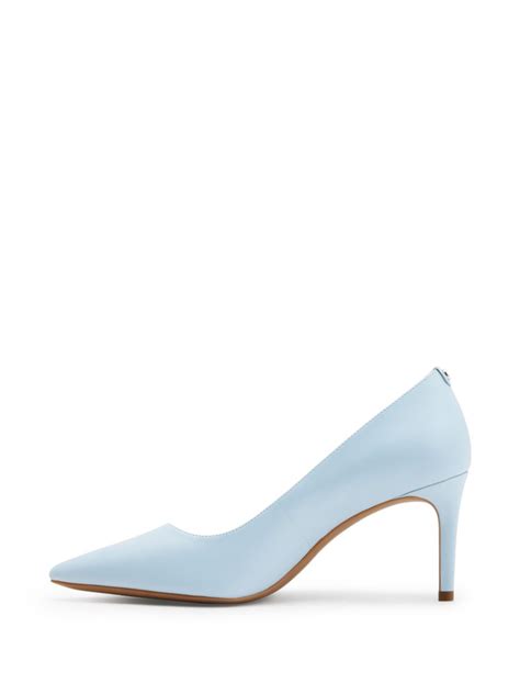 Michael Kors Alina Flex 76mm Leather Pumps Blue FARFETCH UK