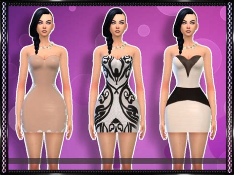 The Sims Resource Nude Bodycon Dress