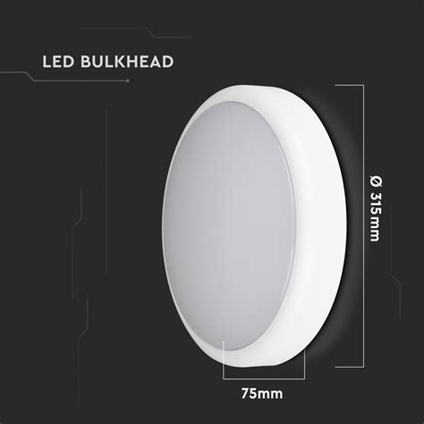 V Tac Led Bulkhead With Samsung Chip In Cct Ip White W W W