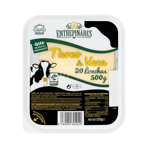 Entrepinares Queso Lonchas Tierno De Vaca Paquete G