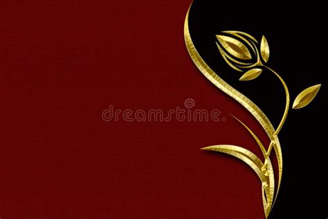 Red and Black Banner with Golden Decorations Stock Illustration ...