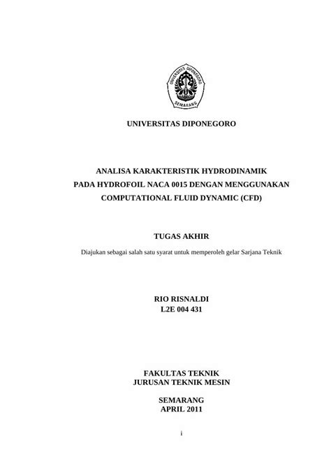 Pdf Universitas Diponegoro Analisa Karakteristik Eprints Undip Ac Id