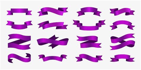 Premium Vector Purple Luxury Ribbons Collection