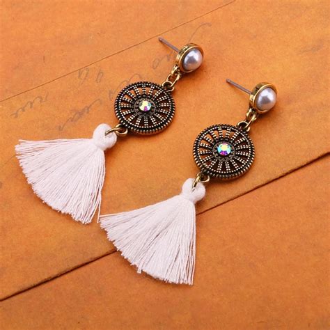 Fashion Pearl Tassel Dangle Ear Earrings Women Long Tassel Fringe Party Jewelry T New For