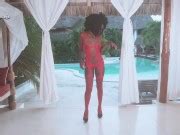 Sensual Red Lingerie Try On Presented By Smoking Hot African Model Xxx Mobile Porno Videos