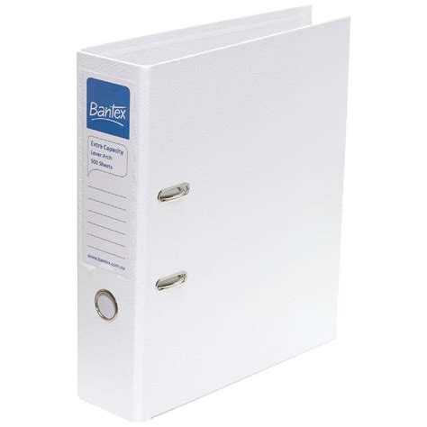 Bantex A4 Extra Capacity 2 Ring Lever Arch Folder White Officeworks