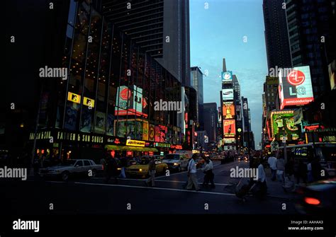 Time Square in New York at night Stock Photo - Alamy