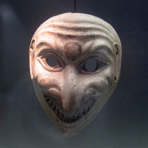 Roman theater mask, located in the Roman-Germanic Museum in Cologne ...