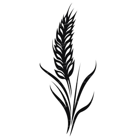 Wheat Svg Png Files Wheat Clipart Silhouette Harvest Grain Vector