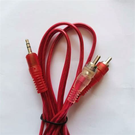 Jual Kabel AUX Audio 2in1 Jack Untuk Handphone Komputer Ke Speaker