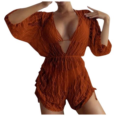 Caivo Women Swimwear Bikini Cute Sport Push Up Swimsuit Mesh Drawstring Swimsuit Pcs Swimsuit