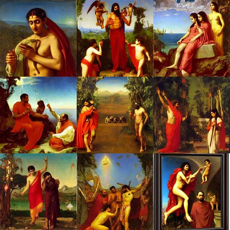 The Temptation Of St Anthony By Ravi Varma And Stable Diffusion