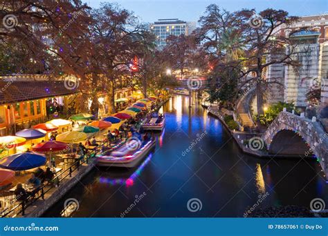 River Walk In San Antonio Texas Stock Image Image Of River Lights