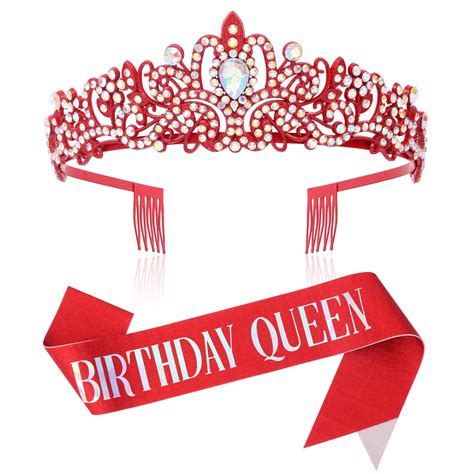 Trayknick Birthday Girl Crown Crystal Crown for Adults 1 Set Etiquette ...