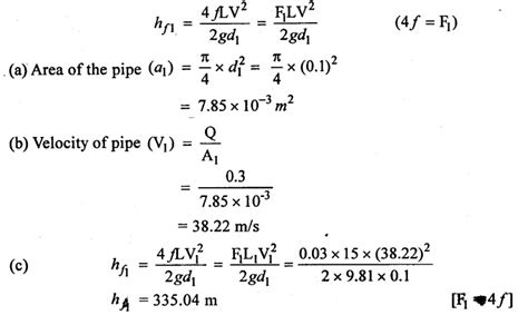 Fluid Flow Through Pipes In Series And Parallel With Solved Example