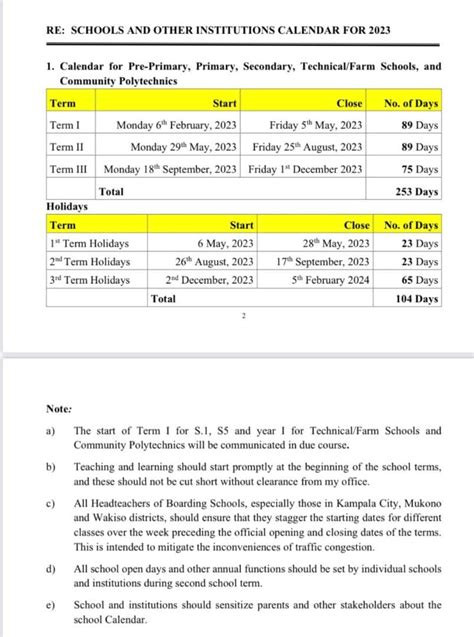 Ministry Of Education Releases New School Timetable For Academic