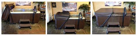 Hot Tub Hard Cover and Leisure Concept Lifter and Steps