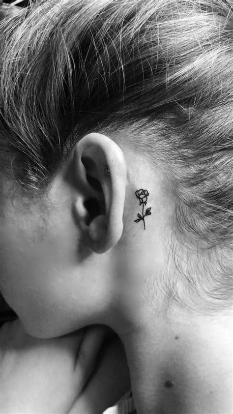 Rose Tattoo Rose Tattoo Behind Ear Rose Tattoo Behind Ear Tattoo