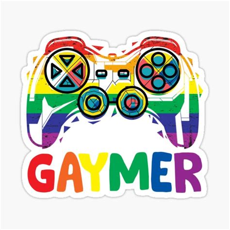 Gaymer Gay Pride Flag Lgbt Gamer Lgbtq Gaming Gamepad Sticker For Sale By Bobbygies