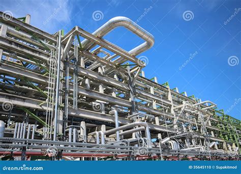 Structure With Piping In Refinery Plant Stock Photo Image Of