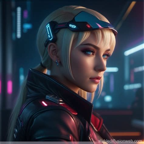 Cyberpunk Encounter Blonde And Elf In 2090 Stable Diffusion Online