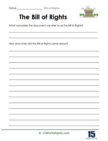 Bill Of Rights Worksheets 15