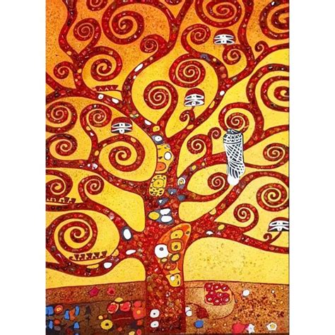 The Tree of Life by Gustav Klimt Amber Painting