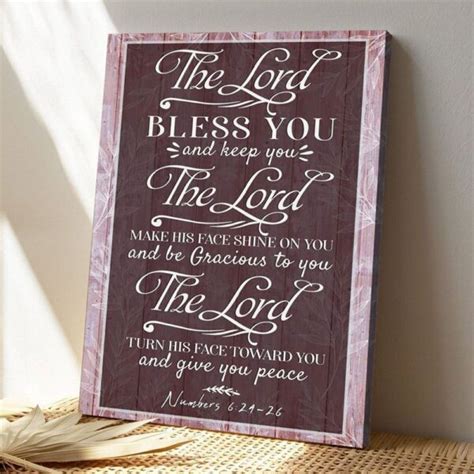 Bible Verse Canvas The Lord Bless You And Keep You Numbers 624 26 Niv