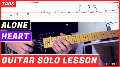 Heart - Alone | GUITAR SOLO LESSON | GUITAR TAB | TUTORIAL #27 Acordes ...