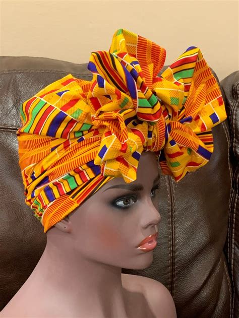 African Fabric Headwrap African Fabric Neck Warmer African Head Wrap