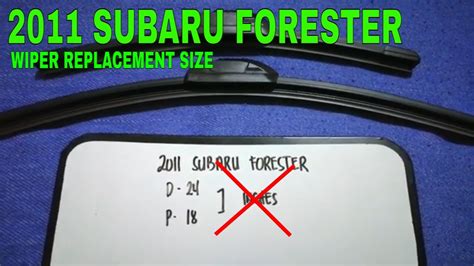 Subaru Forester Wiper Blade Replacement Size Youtube