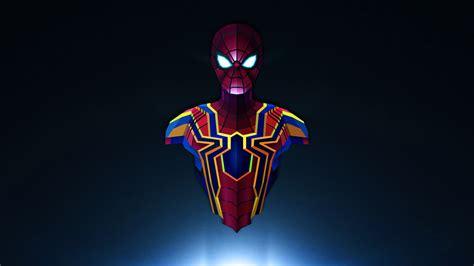 Spiderman Low Poly Minimalism Minimalist Superheroes Hd Artist