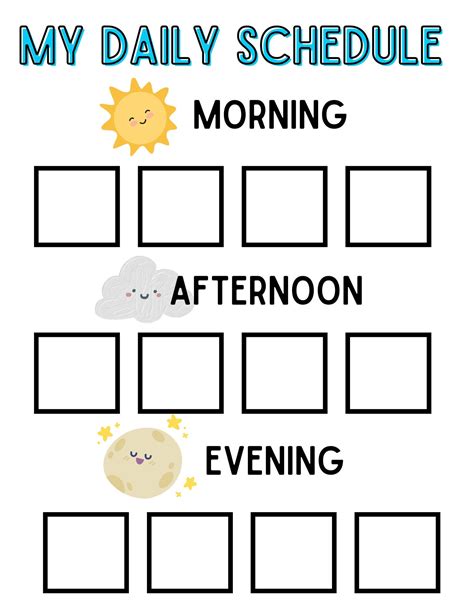 Daily Schedule Template - Etsy