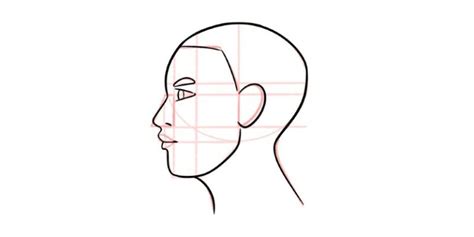 how to draw face from side