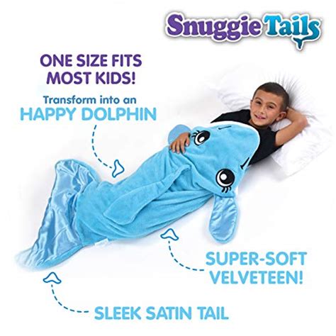 Snuggie Tails Comfy Cozy Super Soft Warm Dolphin Blanket For Kids As