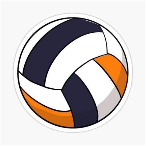 Karasuno High Themed Volleyball Haiykuu Sticker By Savanajaye In