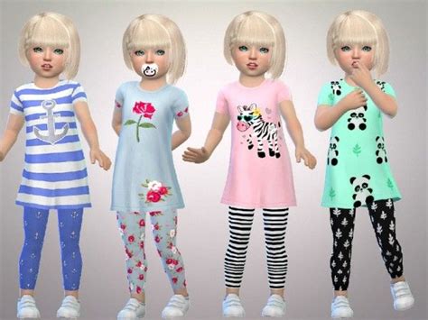 The Sims Resource Toddler Girls Full Outfits By Sweetdreamszzzzz